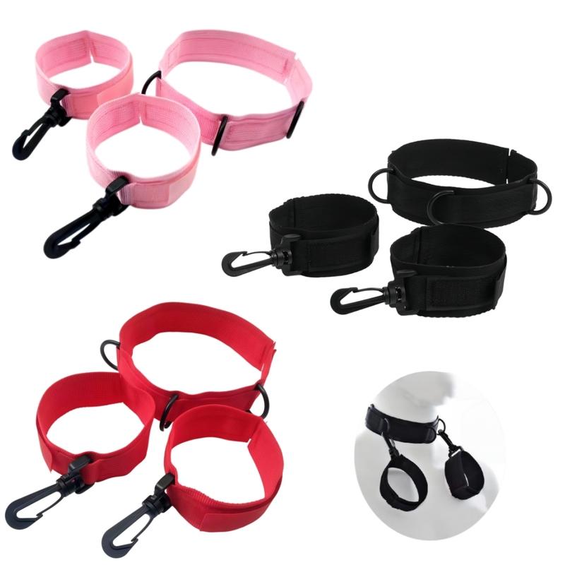 BDSM Restraint Set Wrist Cuffs Collar Adjustable Nylon Strap Bondage Kit for Couples Role Play Adult Bedroom Accessories