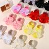 1 Pair of Lace Bow Socks Chiffon Pearl Delicate Breathable Socks Baby Girl Toddler Letter Socks