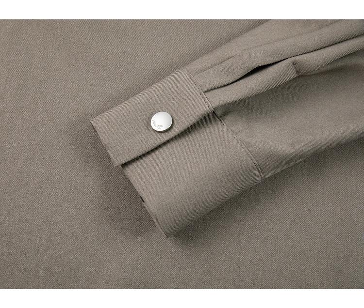 2025 Autumn V-neck Waist-Cinching Slimming Shirt Dress for Women