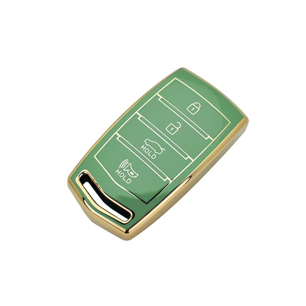 4 tasten TPU Auto Schlüssel Fall Abdeckung Shell Fob Halter für Hyundai Genesis G70 G80 G90 2017-2020 Auto schutz Zubehör