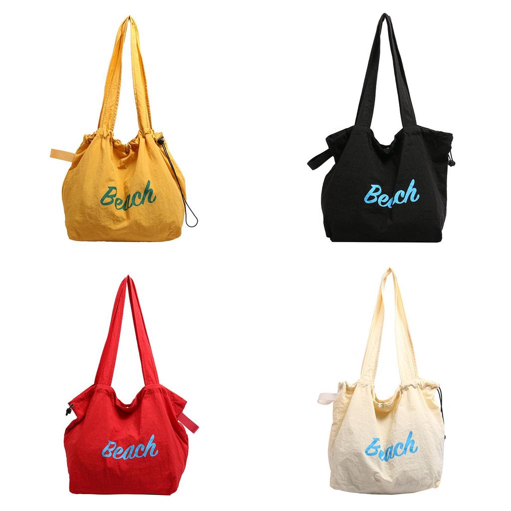 Korean Style Candy Color Canvas Tote With Zipper Closure For Casual Outfits