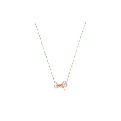 Lifelong Bow Series Sweet Two-color Bow Necklace Women's Rose Gold Plated 5440636