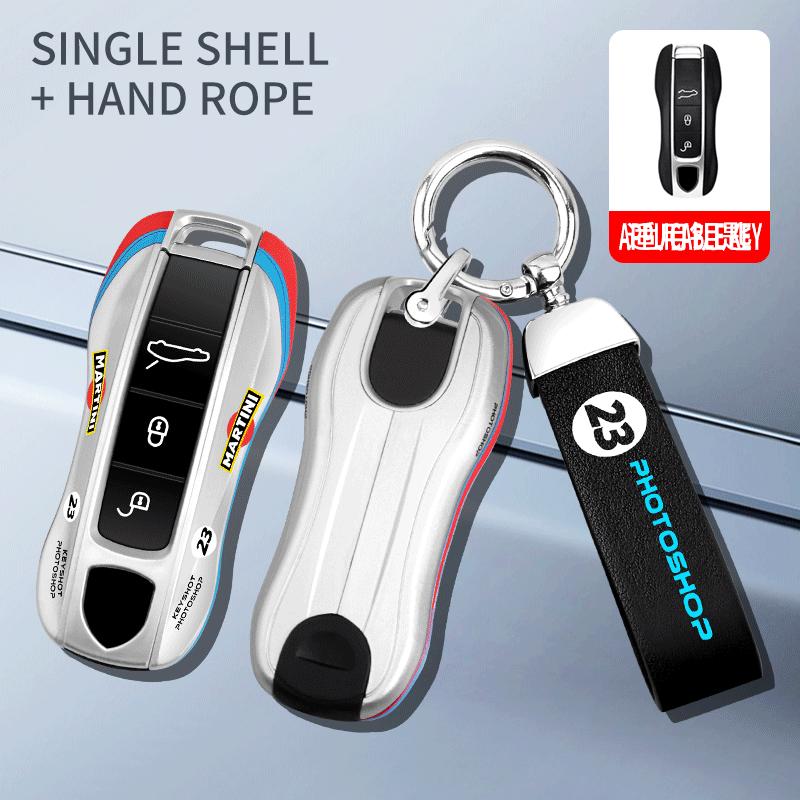 New Car Remote  Key Cover Case Shell Holder Protector Accessory For Porsche Cayenne Panamera Macan Cayman 718 911 Taycan Sticker