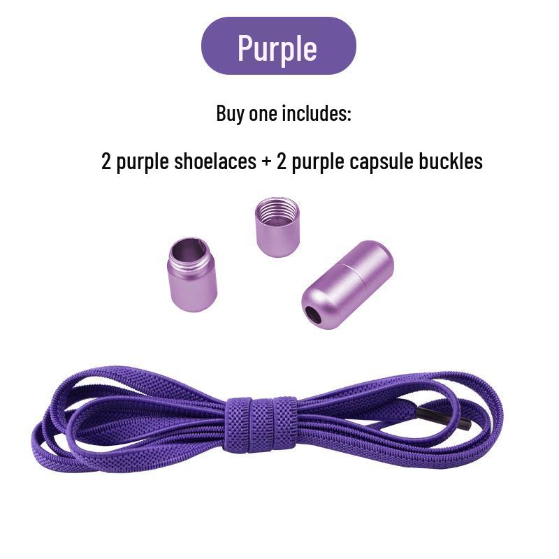 Elastische Schnürsenkel ohne Binden mit Metallkapselverschluss für Erwachsene und Kinder