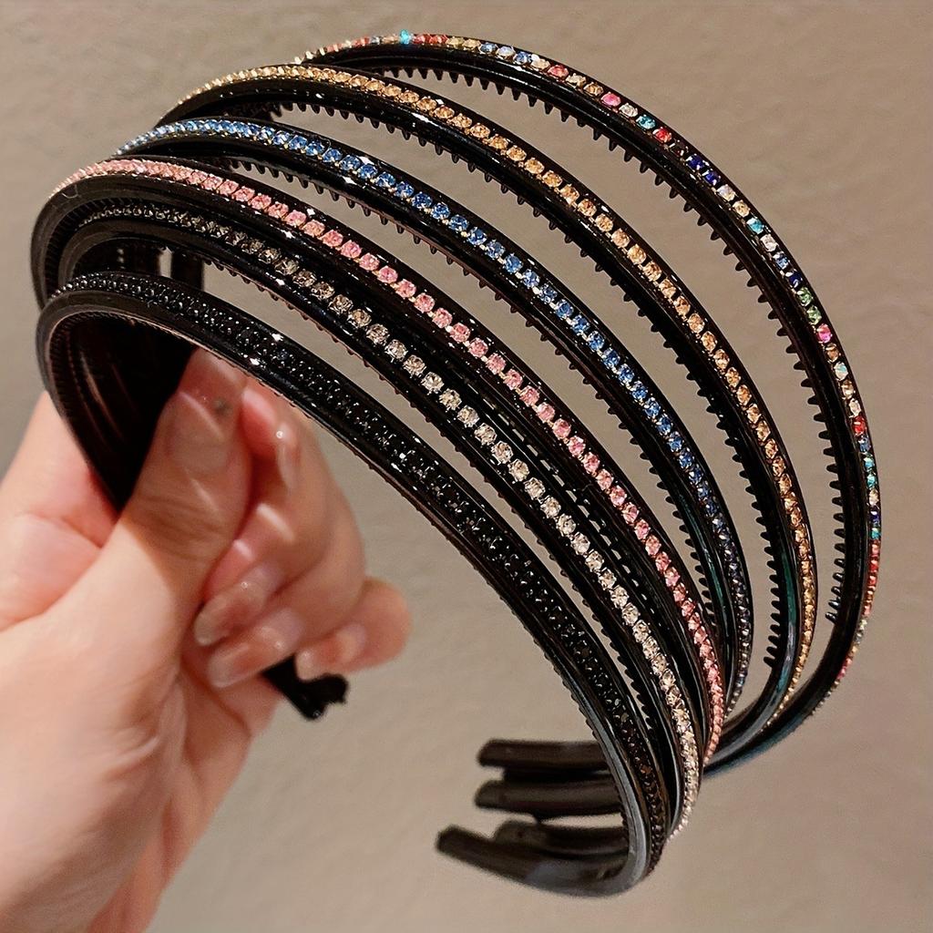 6 Pcs Fashion Exquisite Full Diamond Hairbands Women Girls Party Hair Accessories
