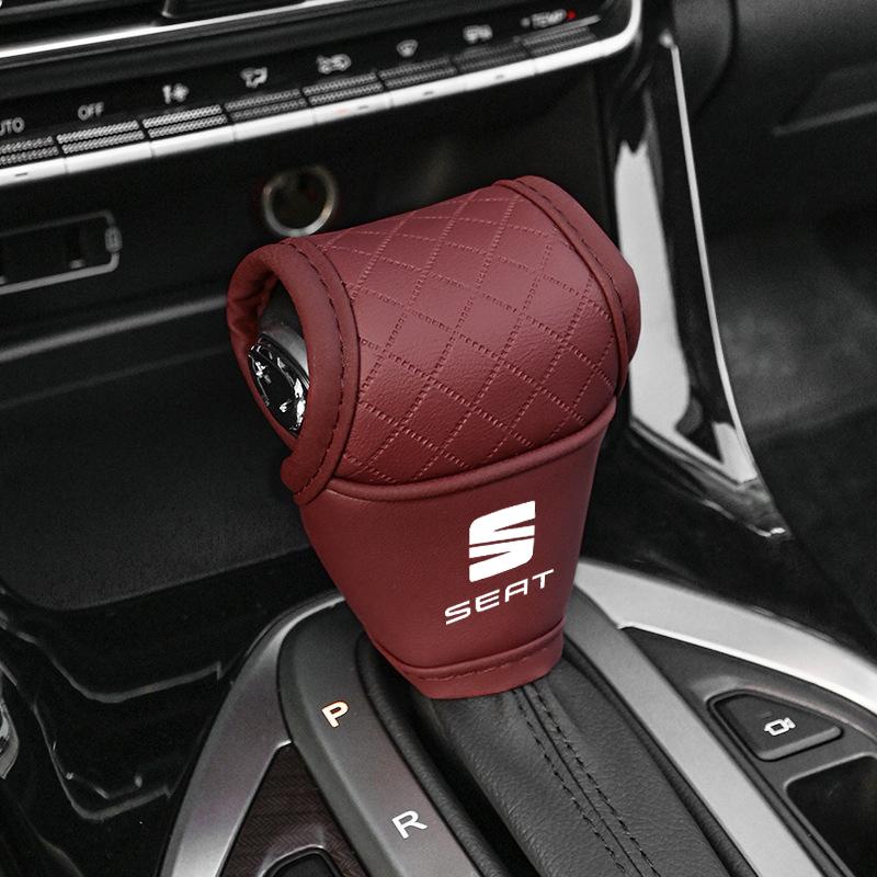 Rldf3 Fundas Antideslizantes de Cuero para Palanca de Cambios de Coche para SEAT Toledo Leon Exeo Mk3 Mk2 Ateca Altea Bolero Salsa