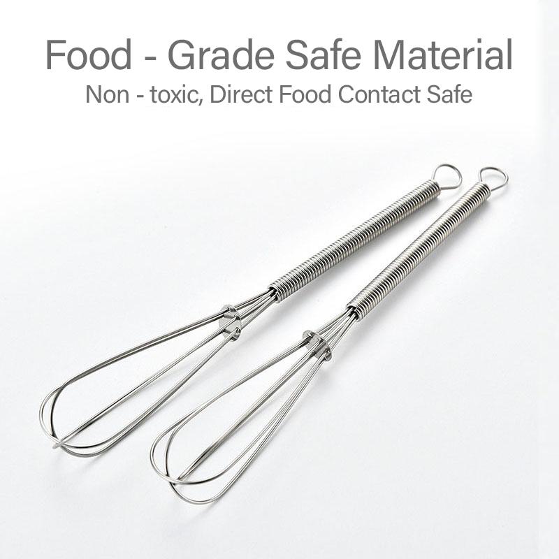 1/2pcs 3-wire Mini Stainless Steel Balloon Balloon Beater Manual Frother Mini Whisk Kitchen Kitchen Whips and Mixer