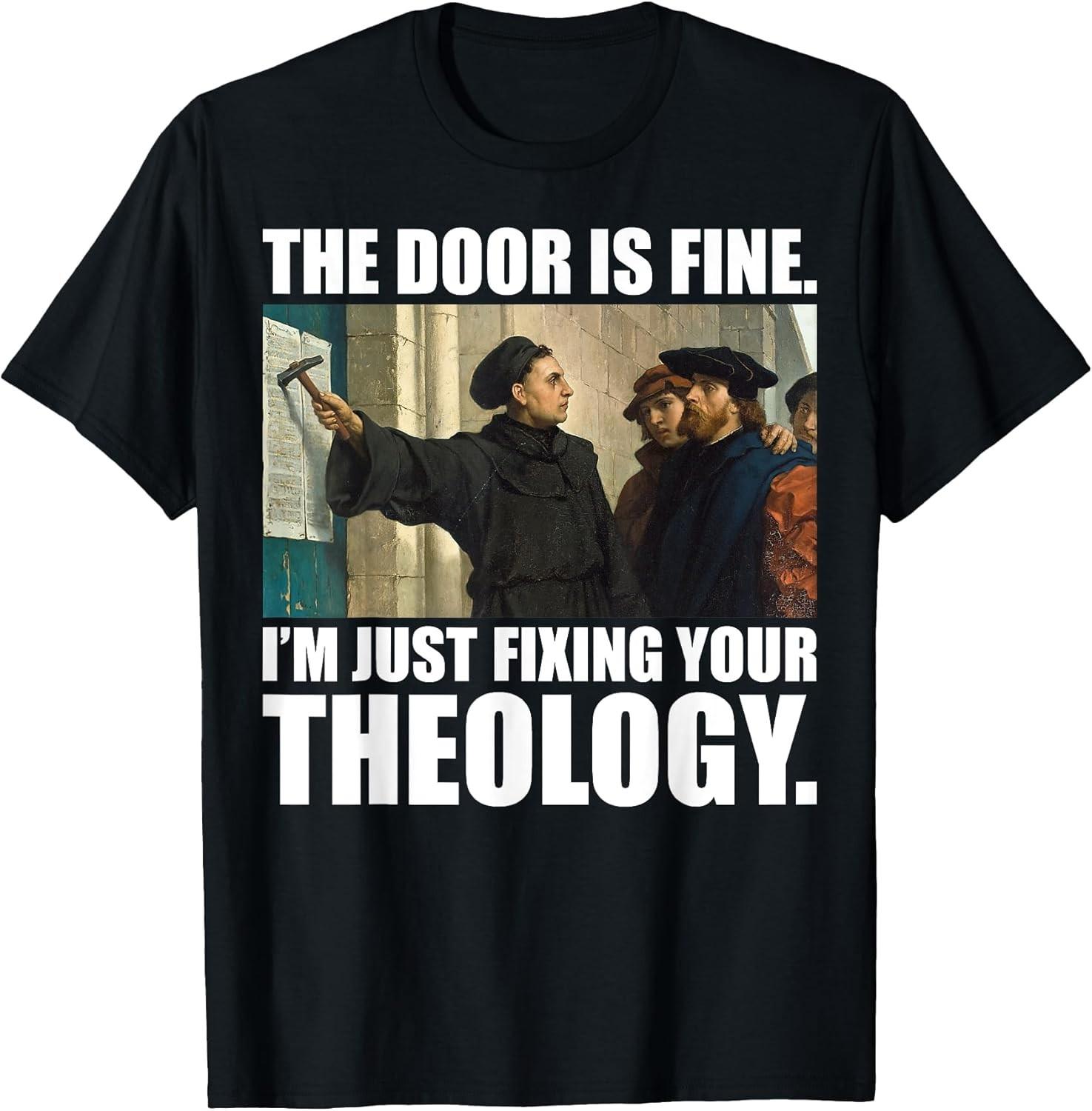 NEW LIMITED! Martin Luther 95 This Meme Painting Reformation Tee - MADE IN USA S