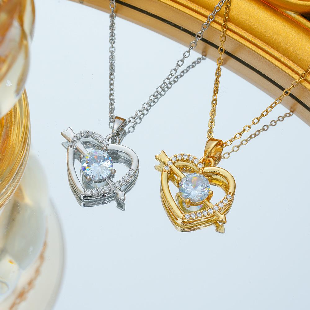 

Titanium Steel Heart Necklace - Non-Fading, Elegant & Trendy Clavicle Chain Jewelry