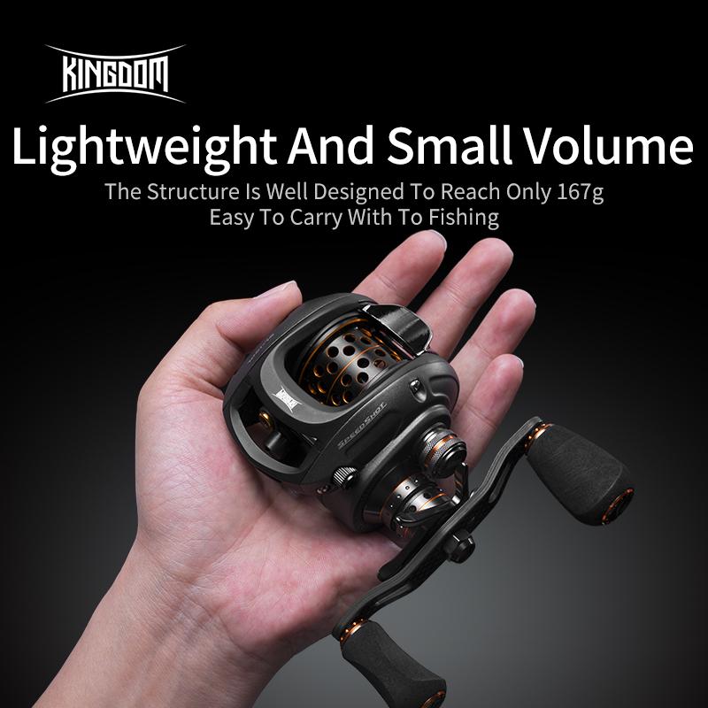 Kingdom SPEED SHOT MICRO New Double Spool 6.5:1 High Speed Baitcasting Reel Ultralight 12+1 Ball Bearings Fishing Reels