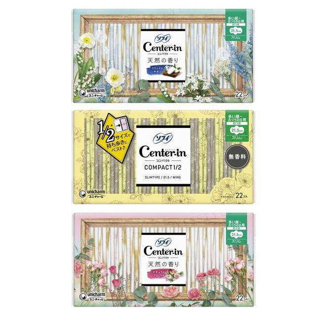 

Unicharm - Center-In 1/2 Heavy Day Wing Feminine Pads 21.5cm Sweet Floral - 22 pcs