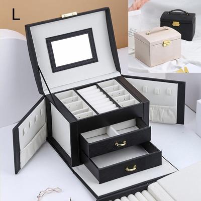 Große Schmuckaufbewahrung für Schmuck, exquisites Make-up-Etui, Schmuck-Organizer, Behälter, Boxen, Abschlussfeier, Geburtstagsgeschenk