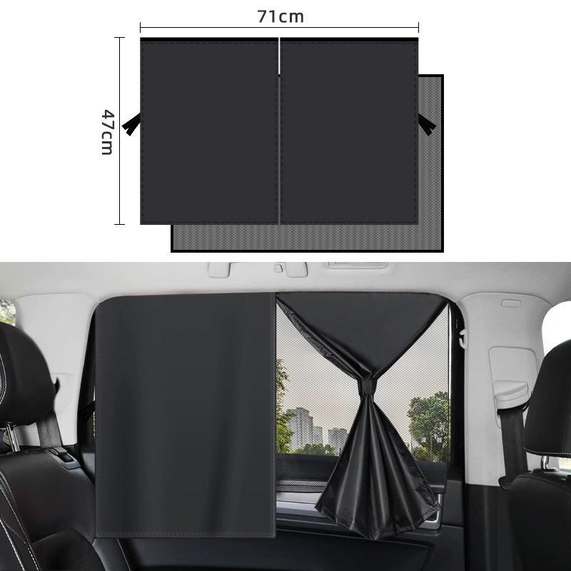 Universal Breathable Mesh Sun Shade for Car Side Windows - Privacy Curtain