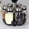 Revolving Spice Rack Organizer  Spinning Countertop Herb and Spice Rack Organizer with 7 Glass Jar Bottles (Spices Not Included)