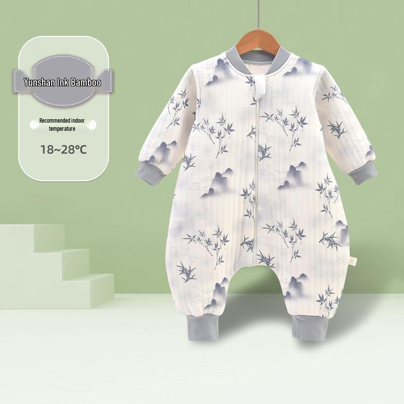 Autumn/Winter Class A Pure Cotton Newborn Sleeping Bag - Thin Anti-Kick Quilt with Split Legs