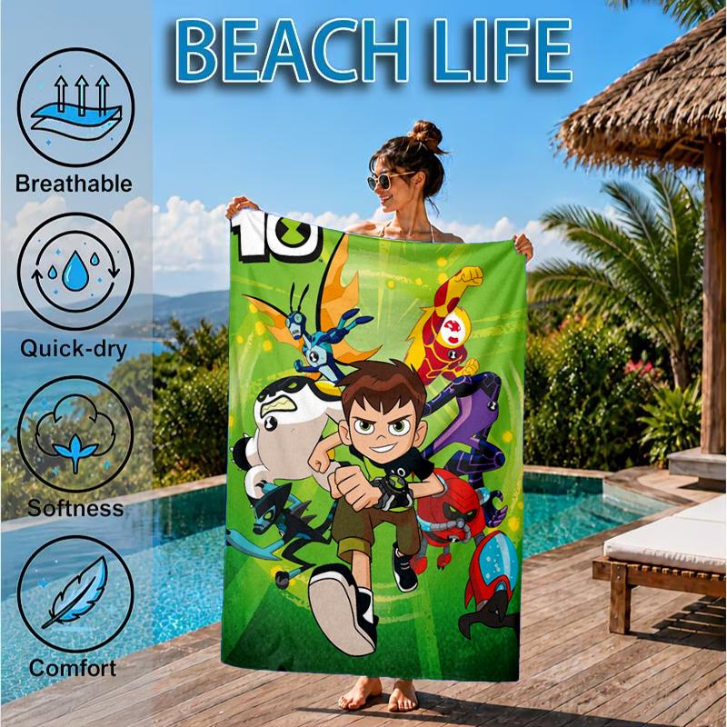 Alien Heroes Beach Towel, Microfiber Beach Towel, Perfect For Pool, Beach, Travel, Home Decor Beach Party Fan Gifts