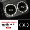 For Mercedes Benz A Class W177 - A180 A200 A220 A250 A35 AMG Armrest Box Rear Air Conditioner AC Vent Crystal Trim Ring