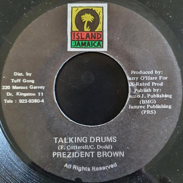 

7inch Record PREZIDENT BROWN - Talking Drums NONE Island Jamaica Jamaica Reggae, Ska & Dub Used