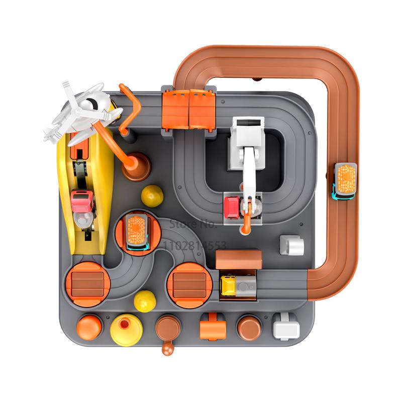 Racing Rail Car Model Train Track Adventure Game Animals Space Rocket Toys Children Educational Brain Mechanical Interactive