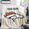 Personalisierter Name, Denver Broncos, Bedruckte Flanelldecke, weicher Überwurf für Schlafzimmer Sofa, waschbar, Weihnachtsgeschenk, tolles Geschenk.