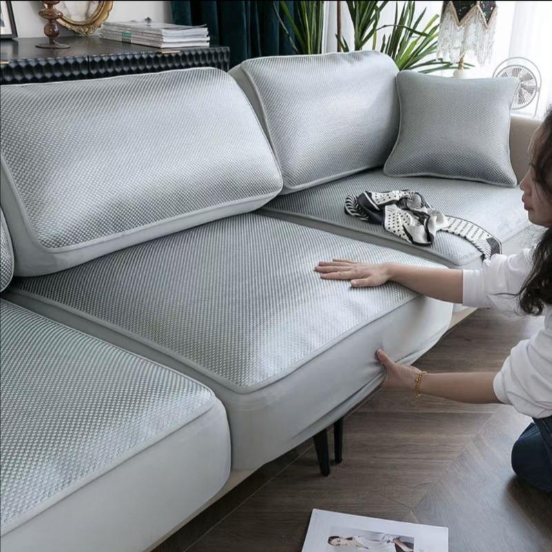 Kühlendes Rattan Sommer Sommer Sommer Sommer Eis-Seide Leder Sofabezug All-Inclusive Sofakissen Kissen Rattan Bambus Schlicht