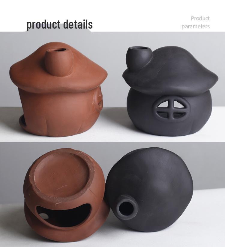 Mushroom House Ceramic Aroma Burner & Candle Holder for Palo Santo and Sage