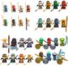 104 PCS ninja building block doll set, assembled role action doll DIY building block doll toy boy birthday gift.