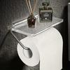 Luxury Gold Toilet Paper Holder with Shelf No Punching Acrylic Roll Paper Holder Tissue Hanger Bathroom Accessories Bathroom