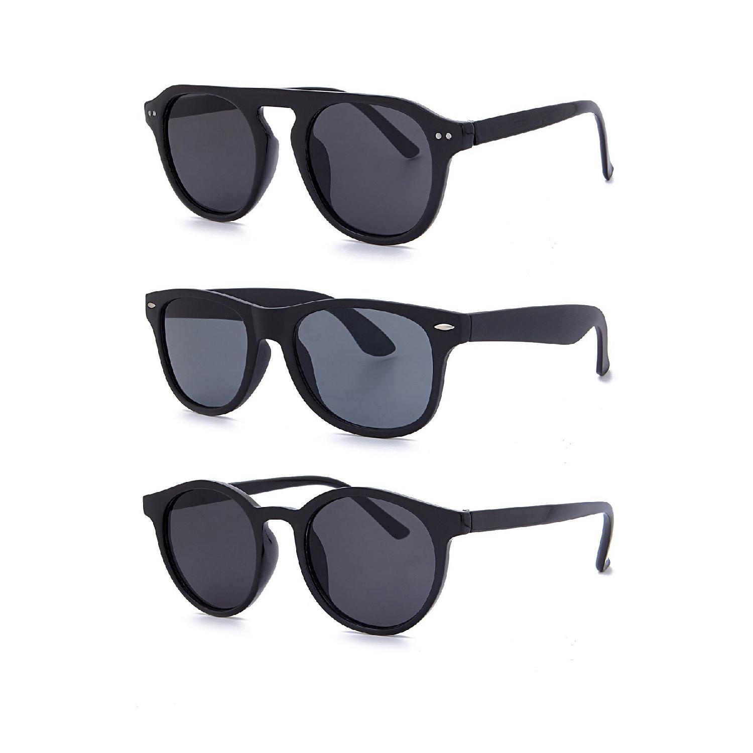 

3 -set Set Unisex Sunglasses чорний