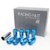 Durax Lightweight Aluminum Wheel Nuts, Racing Nuts, M12 P1.5, Long Type with Lock Nuts, Set of 20 [Blue] [BBP150ALFR]