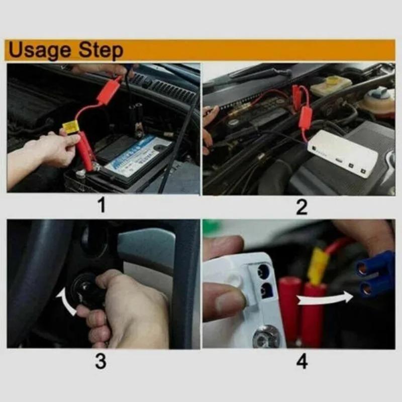 1SET Car Jump Starter Connector Emergency Lead Cable Battery Alligator Clamp Clip