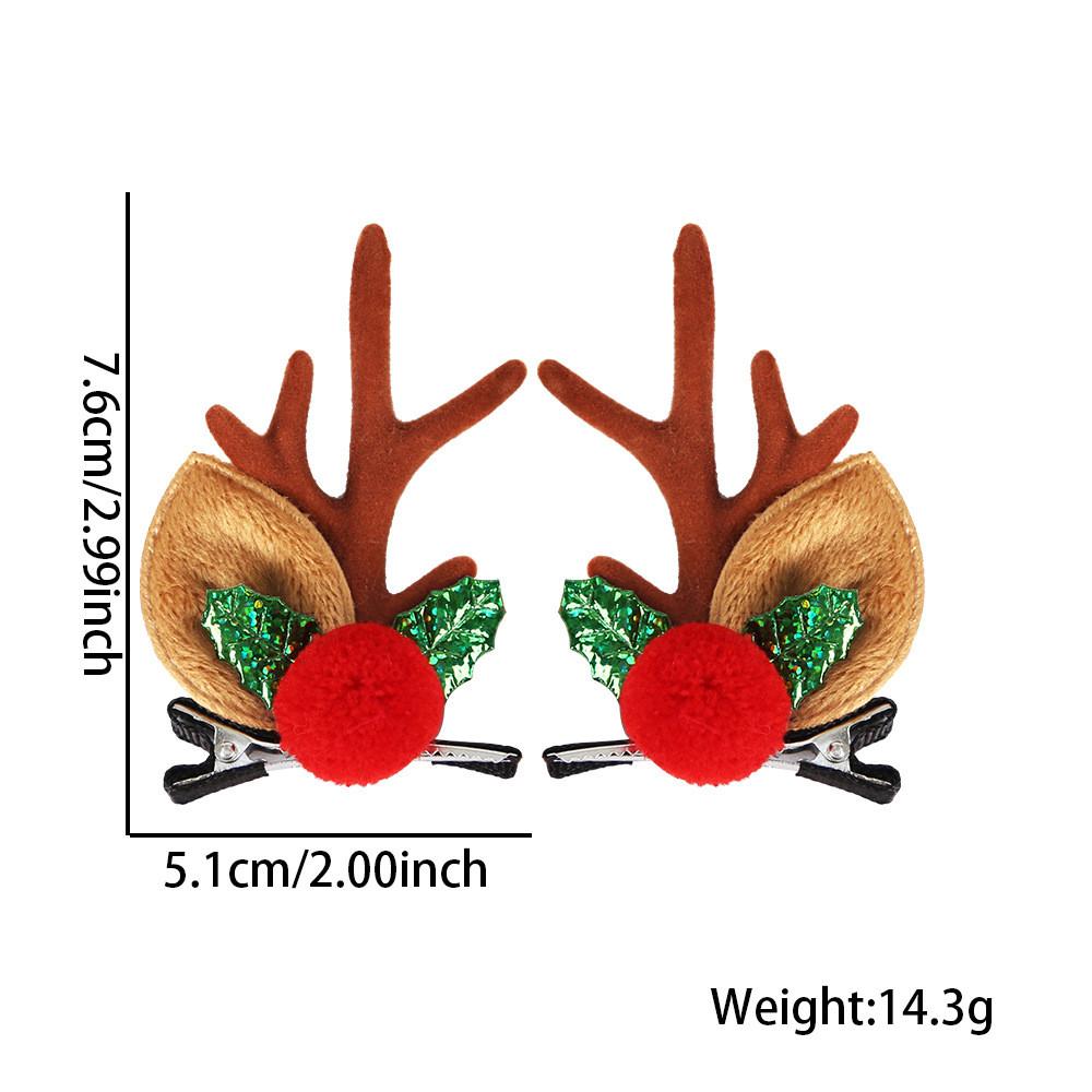 Christmas Hair Stylish Accessories With Cute Plush Antlers And Festive Decorations Women For