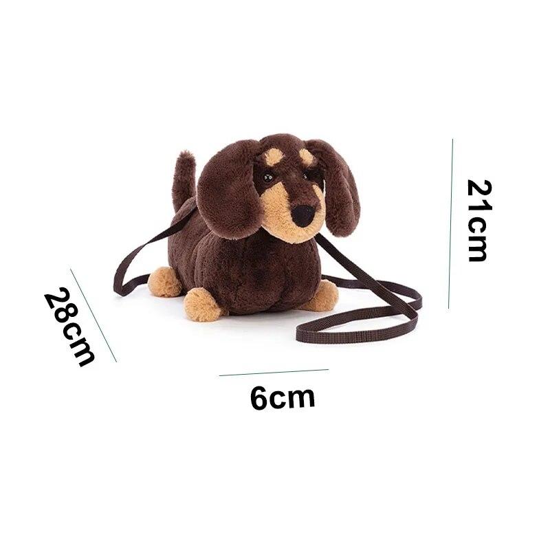 Women Cute Funny Plush Doll Dog Shoulder Bag Girl New Casual Crossbody Bag Furry Puppy Children's Bag