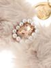 De Apparel Fur Ribbon Glove Holder for Pink [Maison Fleur] Women,