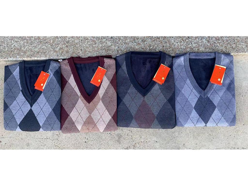 Men's Autumn/Winter V-Neck Diamond Jacquard Sweater Vest