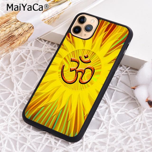 Aum om Namaste symbol floral zen yoga Phone Case For iPhone 17 Air 16 16e 15 plus 11 12 13 14 pro max  coque