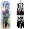 Gothic Dream Catcher Black Dreamcatcher with Bat Charms Witchy Hanging Dream Catcher