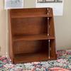 Desktop Retro Wooden Storage & Organization Rack for Journals, Ornaments, Coffee Cups, and Perfume.
