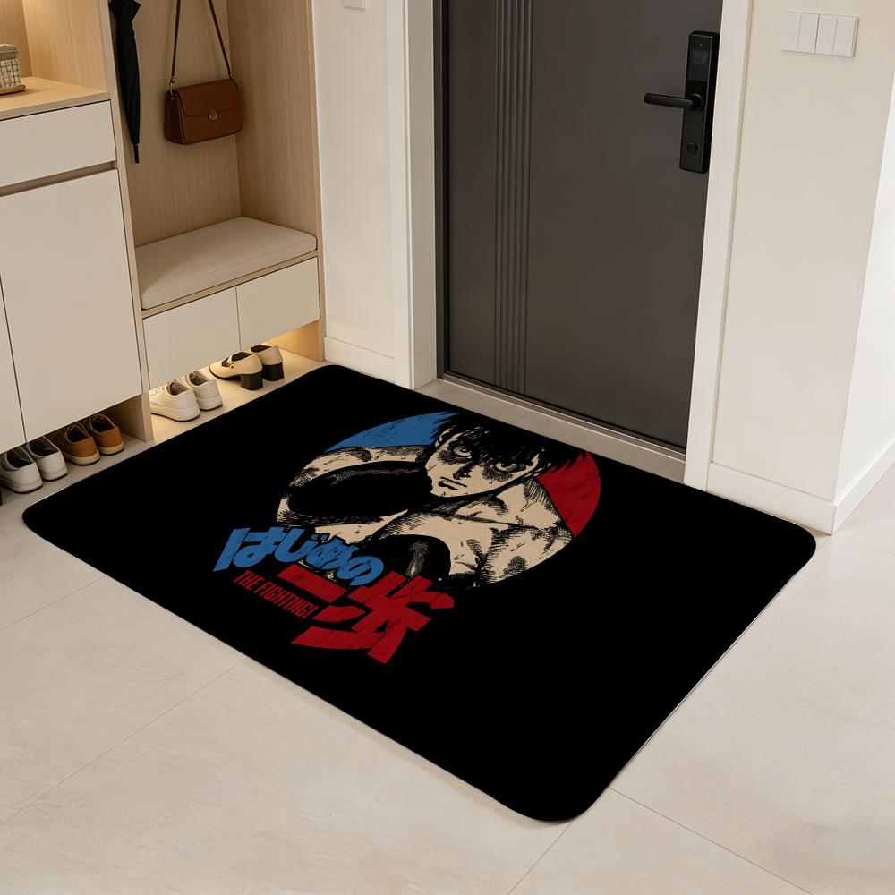 

anime H-Hajime no Ippo Floor Mat Flannel Door Mat Non-Slip Absorbent Washable Indoor Home Rug 40x60cm