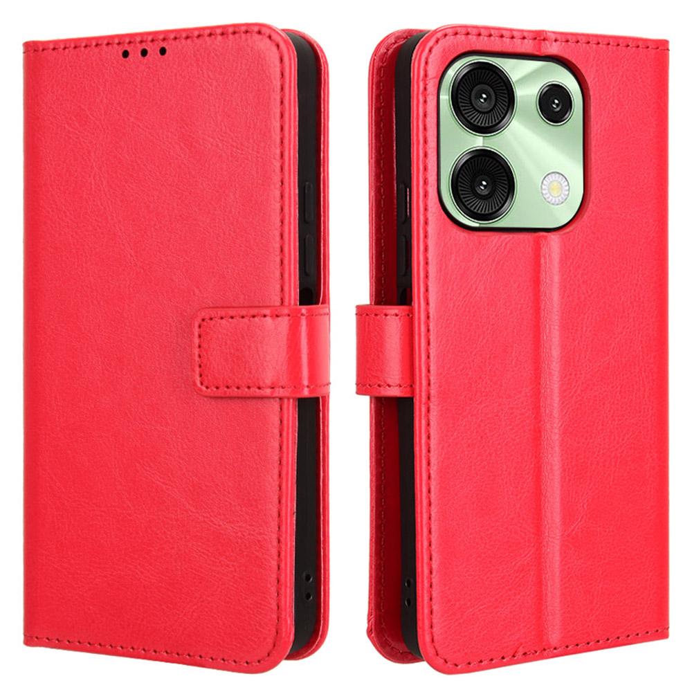 

Для Umidigi G9 5G/G9A 4G/G9C 4G/G9T 4G/Note 90C/Note 90A/Note 90 Чохол Текстура Crazy Horse Шкіра PU Чохол-гаманець для телефону Red