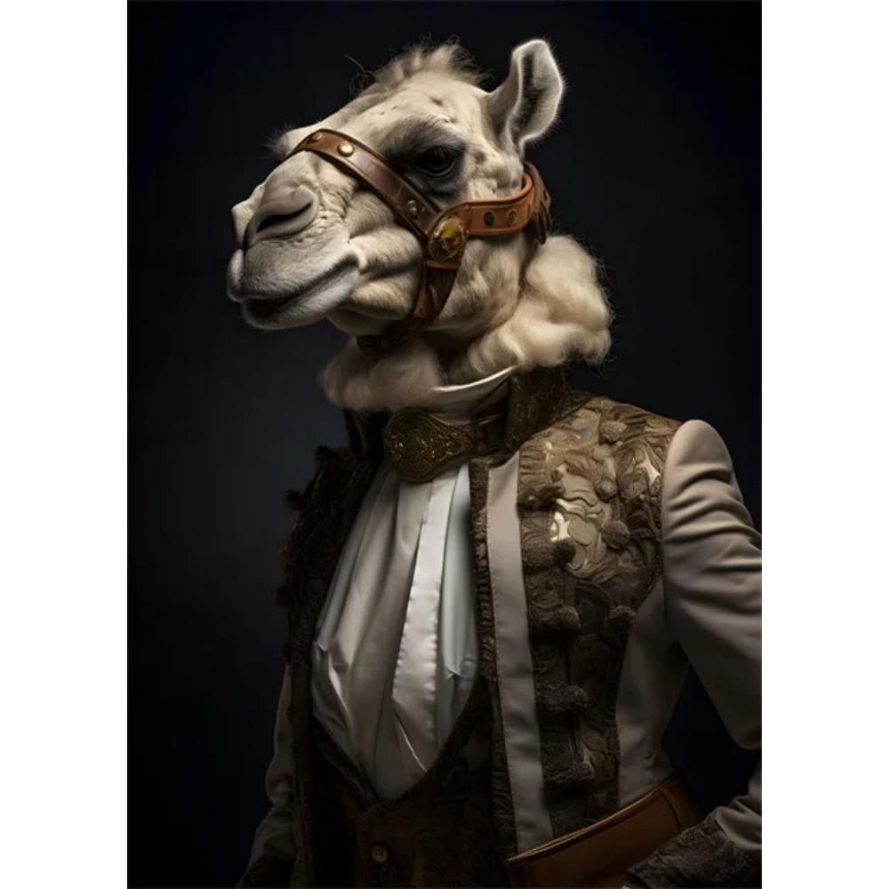 Aristokratyczne Zwierzęta Portret Plakaty i Druki Sztuka Vintage Malarstwo na Płótnie Obrazy na Ścianę do Salonu Dekoracja Domu