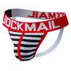 Jockstraps JOCKMAIL Fashion Stripe Men's Thong Sexy Low Waist T-Back Briefs Sport G-string Underpans Daily Casual Men's Bikini Underwear