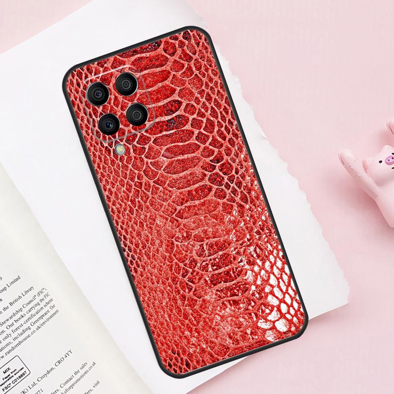 Snake Skin Texture Case For Samsung Galaxy M52 M32 M12 M13 M53 M51 M31 M11 M14 M34 M54 M16 M36 M56 M15 M35 M55