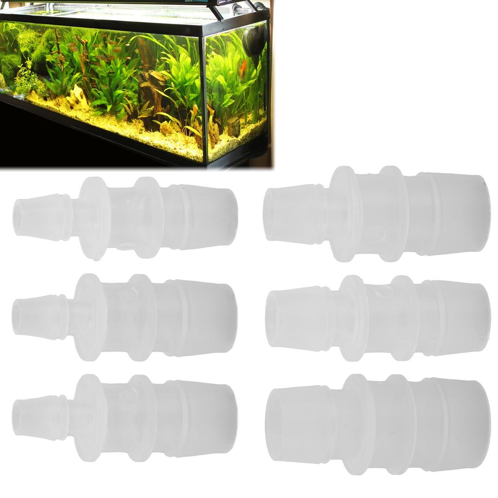 Buy Aquarium Air Valve Connector Variable Diameter Straight Clear White