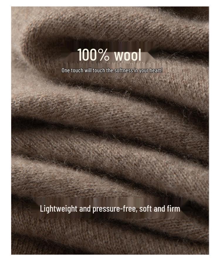 Women's Pure Wool Half-High Neck Slim Fit Sweater for Autumn/Winter