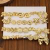 4-19PAIRS Lovely Plastic Material With Golden Plated&Different Animals-Shaped Earrings,Starfish,Shell,Flower,Little Bear