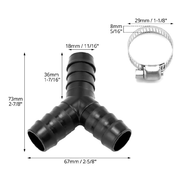 Multipurpose Simultaneous Appliance Drain Adapter Y Shaped Connector ABS Texture Suitable for Pipes Easy Installation