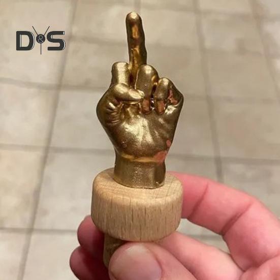 Funny Middle Finger Wine Stopper Vacuum Sealer for Wine Bottles Reusable Beverage Bottle Stopper Wine Preservation Tool Prank Gift for Wine Lovers