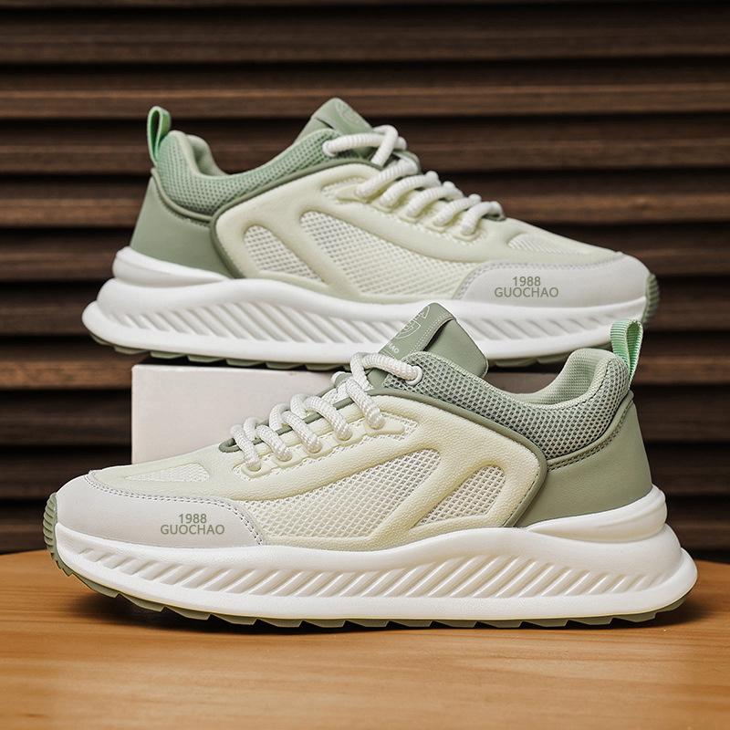 

Мужская обувь 2025 весна новая универсальная сетчатая дышащая спортивная обувь мужская модная трендовая повседневная нескользящая обувь для бега 39