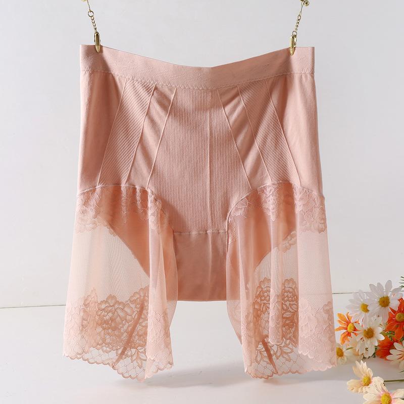 

Безопасные шорты женские летние для юбки больших размеров бесшовные шортики трусики женские сексуальные кружевные против натирания подъюбник боксеры 4XL (55-80KG)